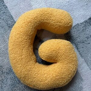 Yellow Plush Letter G Pillow